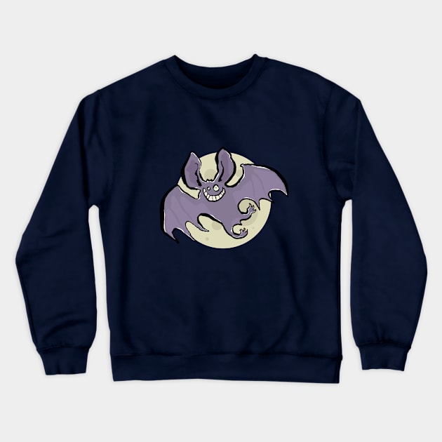 The moon and bat Crewneck Sweatshirt by greendeer